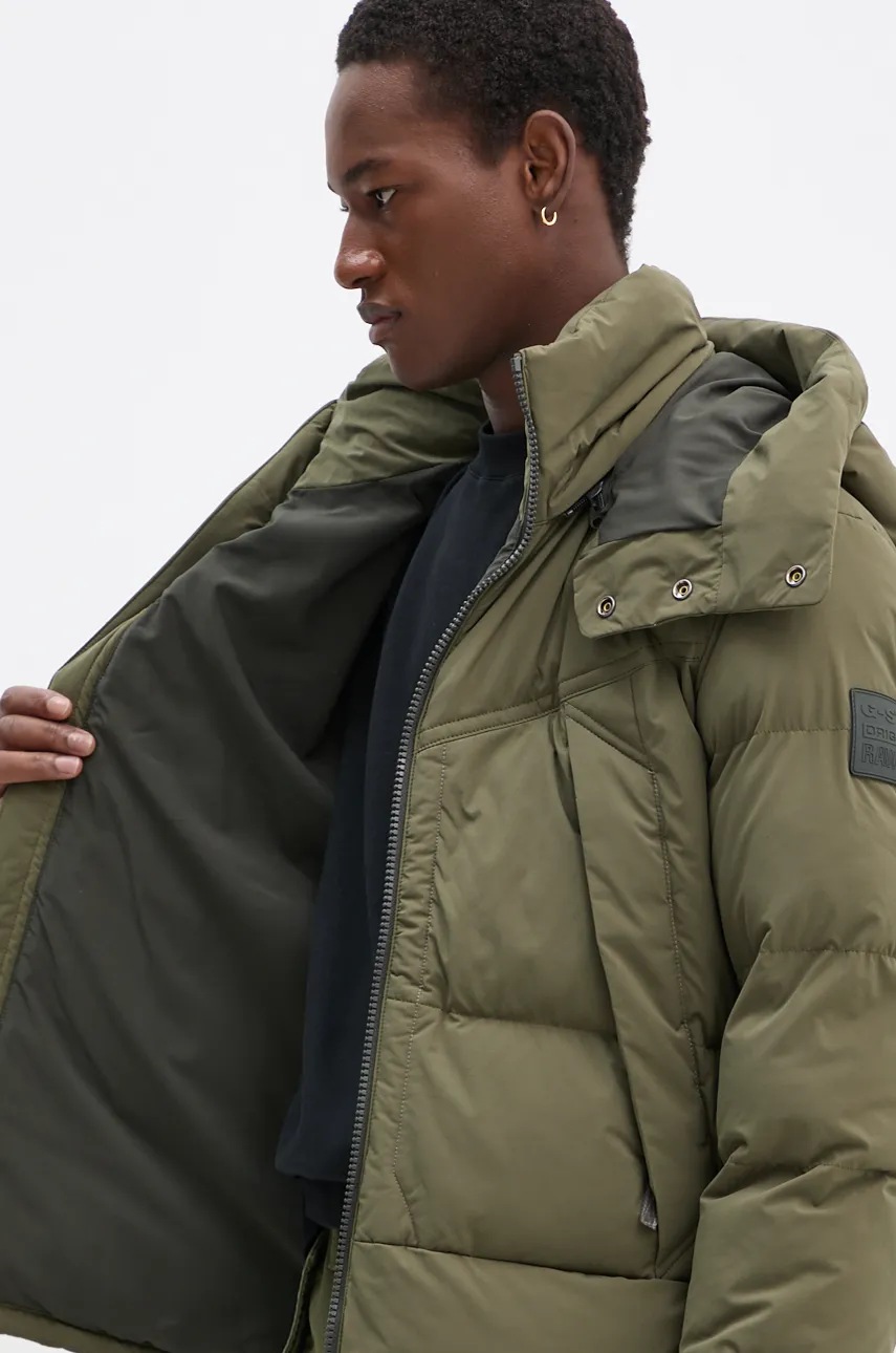 Куртка G-Star Raw чоловіча колір зелений зимова oversize D25345-D518 