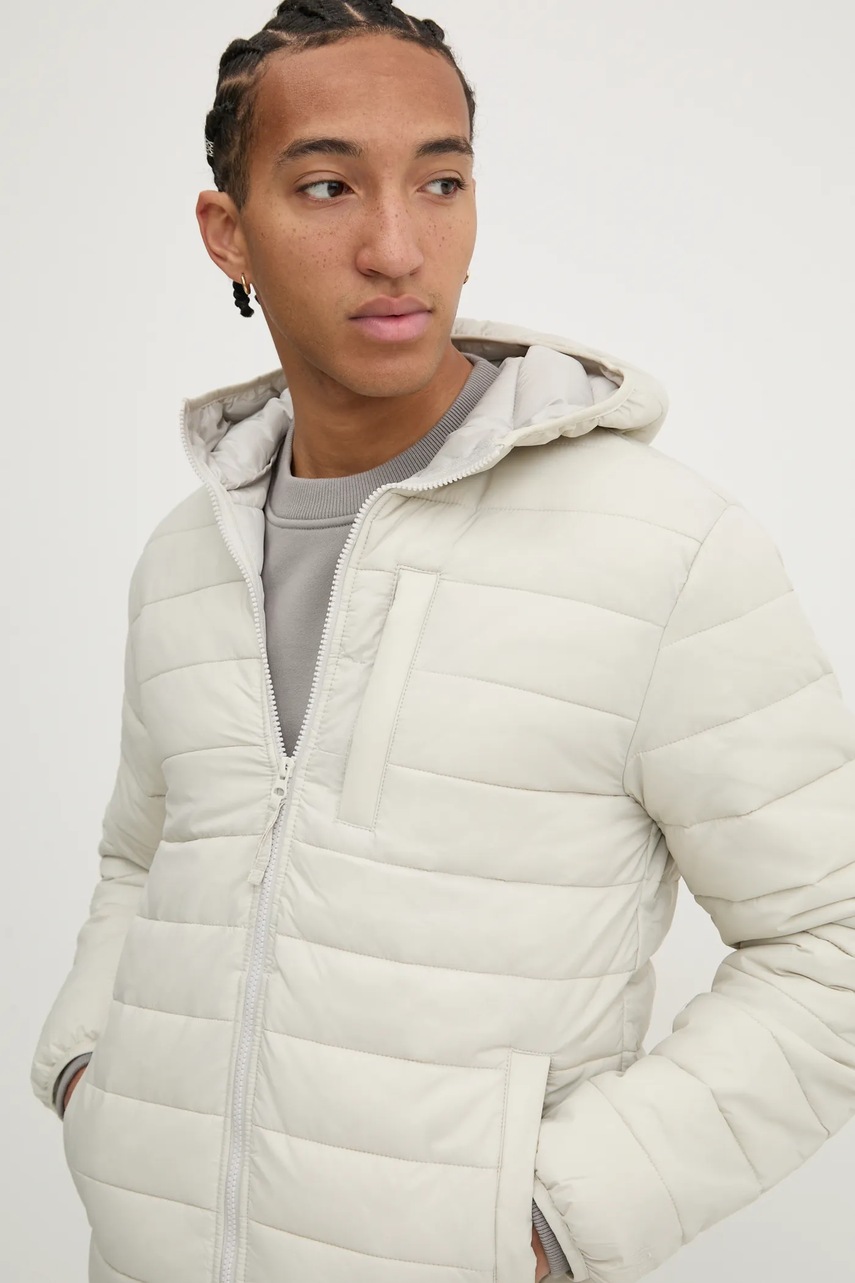 Μπουφάν Hollister Co. χρώμα: μπεζ, KI332-4067 φωτογραφία