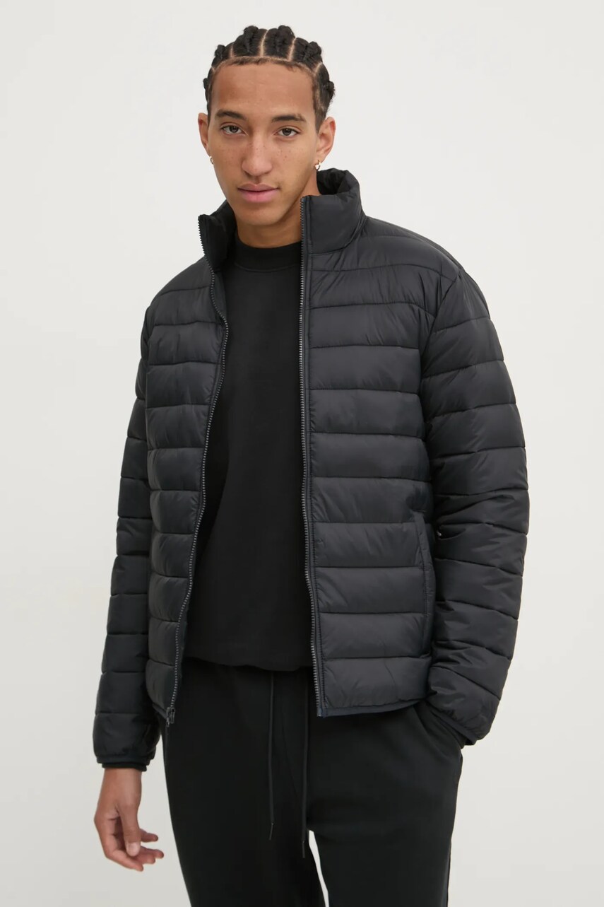 Hollister Co. geaca barbati, culoarea negru, de tranzitie, KI332-4070