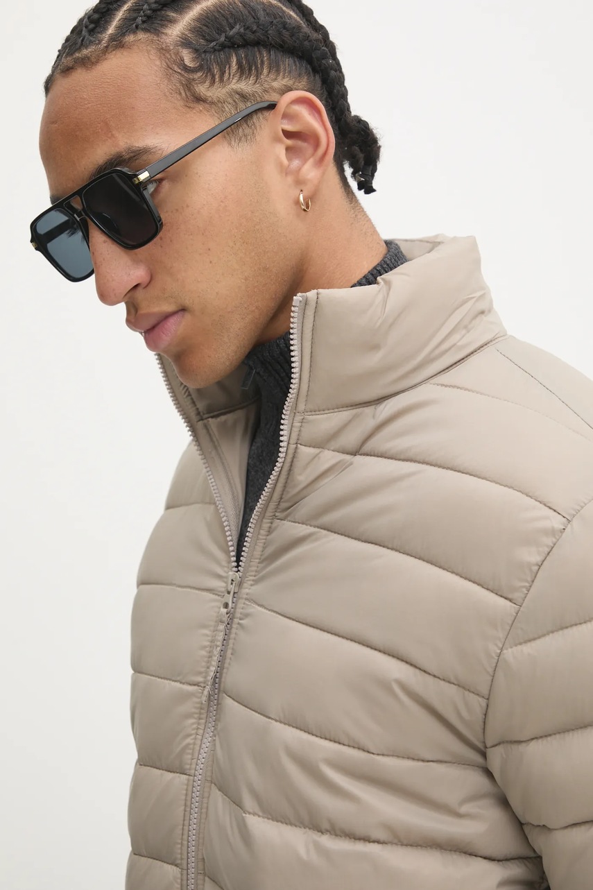 Μπουφάν Hollister Co. χρώμα: μπεζ, KI332-4134 φωτογραφία