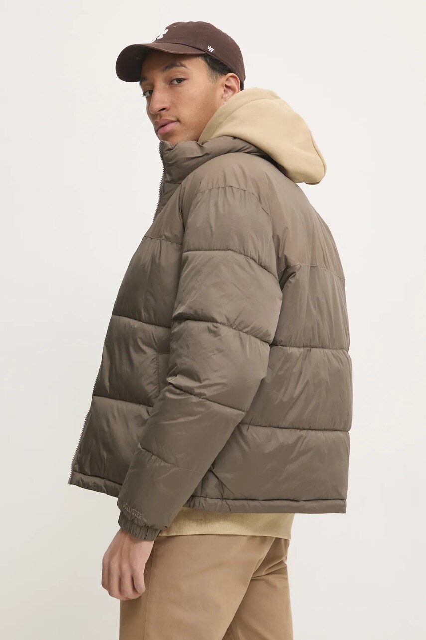 Hollister Co. geaca barbati, culoarea maro, de iarna, KI332-4105