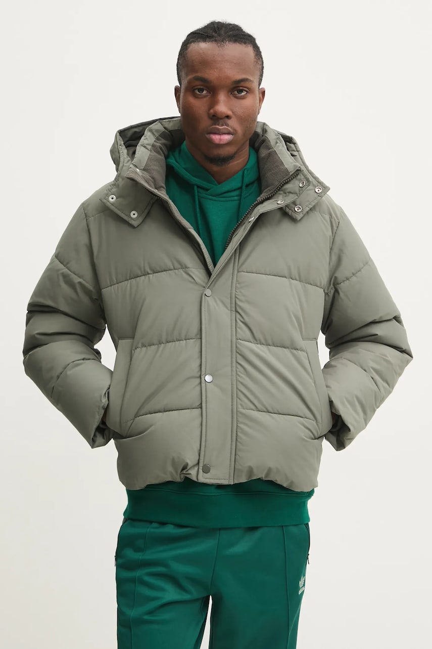 Abercrombie & Fitch geaca barbati, culoarea verde, de iarna, KI132-4142 Abercrombie & Fitch geaca barbati, culoarea verde, de iarna, KI132-4142