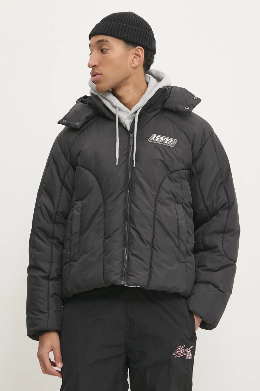 Karl Kani geaca barbati, culoarea negru, de iarna, 60760028