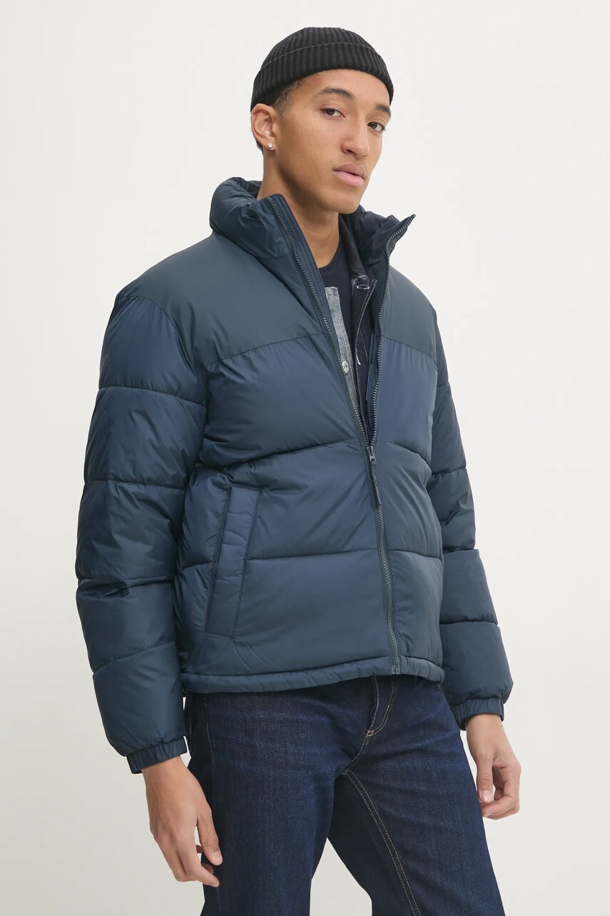 Hollister Co. geaca barbati, culoarea albastru marin, de iarna, KI332-4106