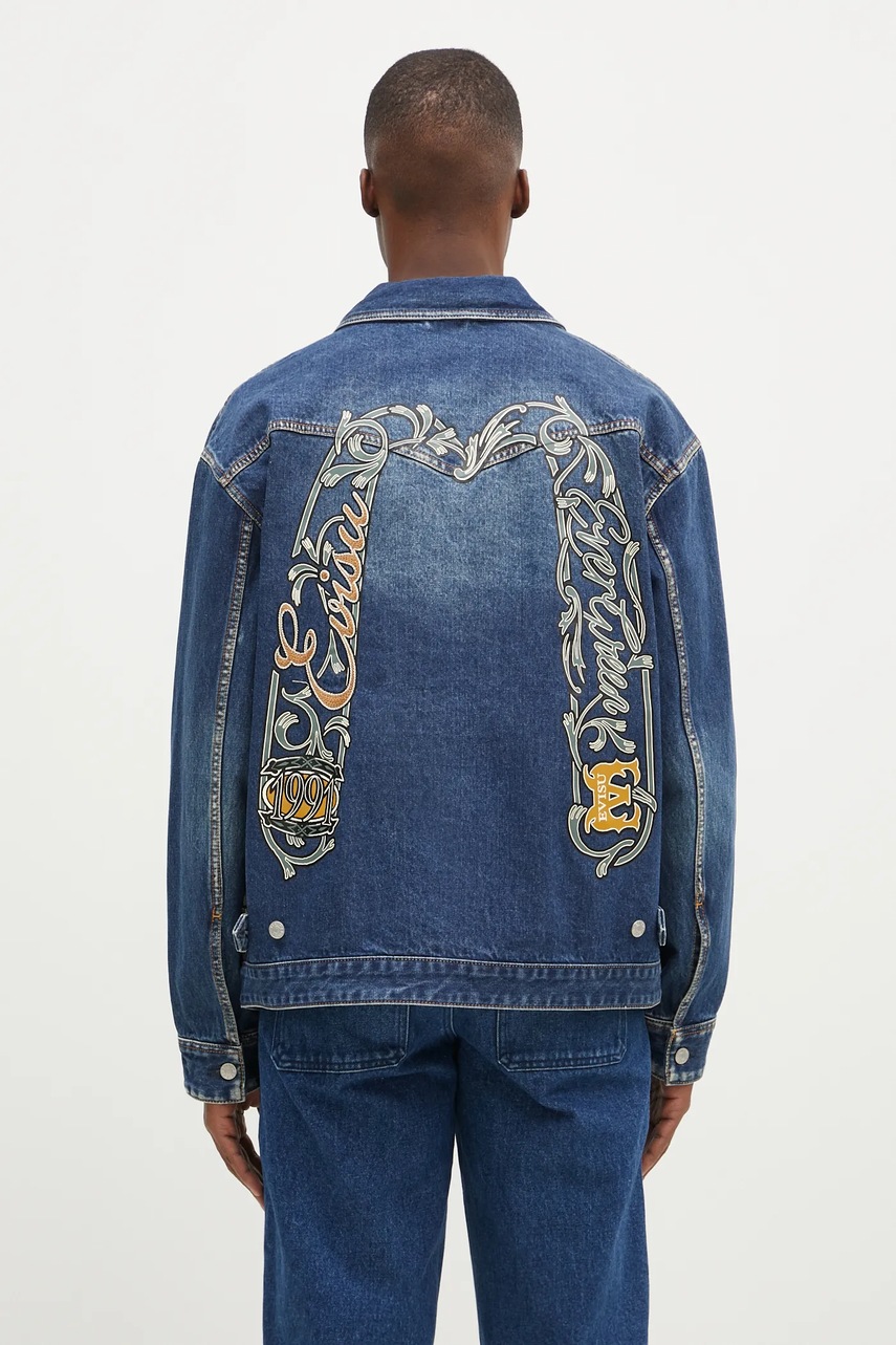 Evisu kurtka jeansowa Sheridan Daicock Printed