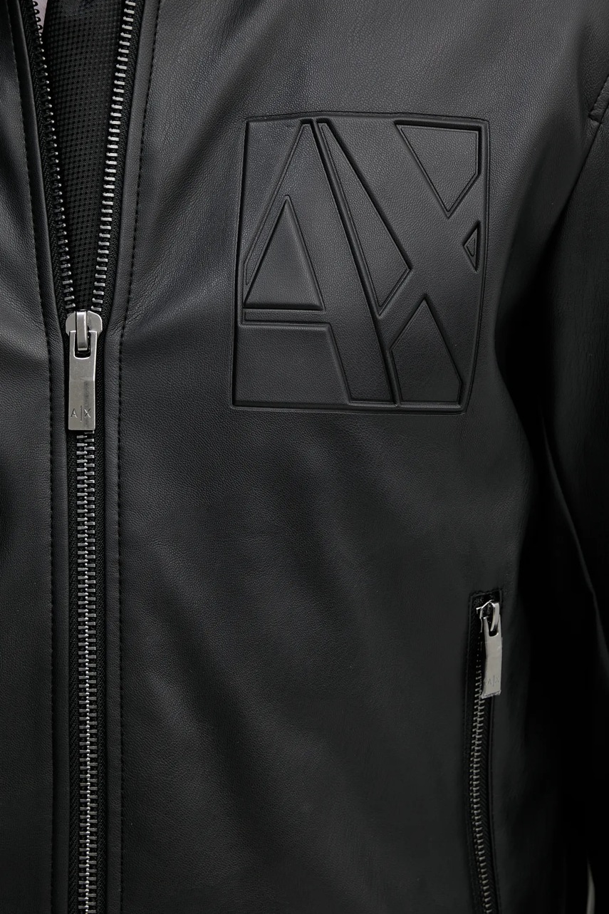Куртка-бомбер Armani Exchange колір чорний перехідна 6DZB23 ZE1CZ 