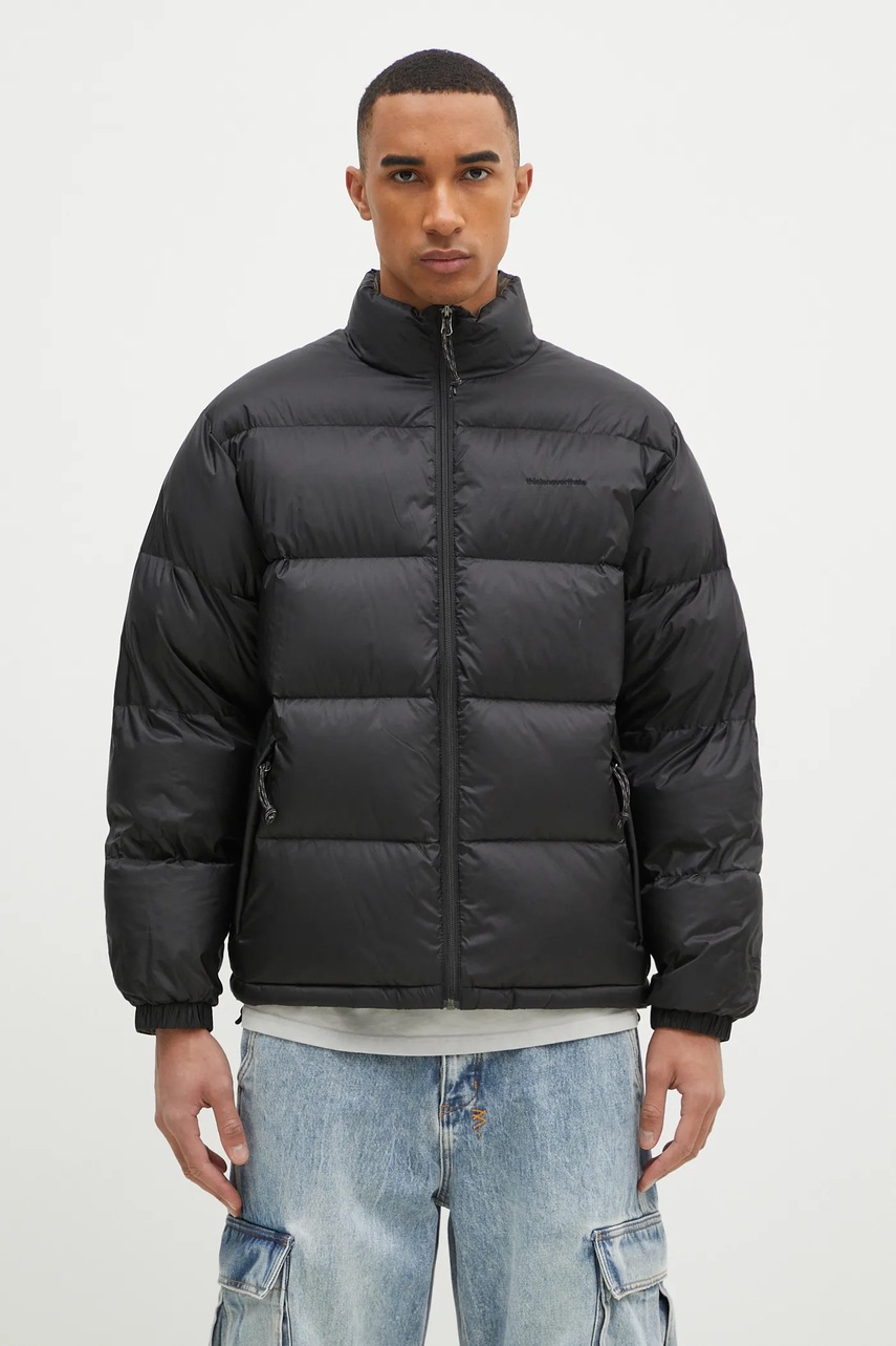 thisisneverthat geaca cu doua fete PERTEX Reversible T Down Jacket barbati, culoarea negru, de iarna, TN243OOWHS03