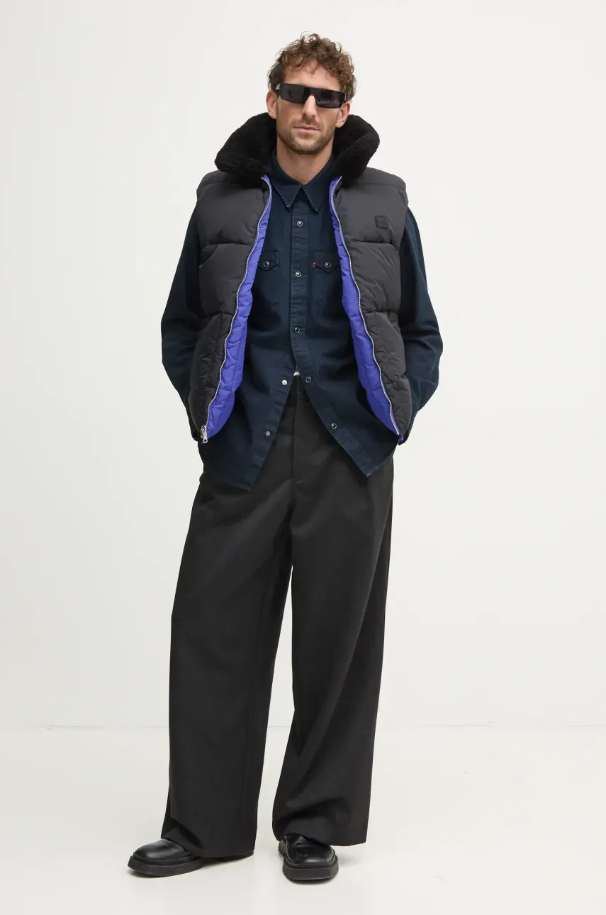 Двусторонняя безрукавка A.P.C. doudoune teddy зимняя PAAFW.M30201 Двусторонняя безрукавка A.P.C. doudoune teddy зимняя PAAFW.M30201