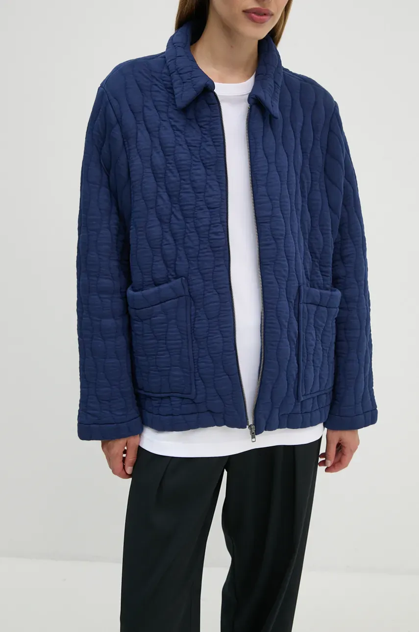 Jakna A.P.C. Veste Fish Mornarsko Modra Barva, PSAKB.M02982