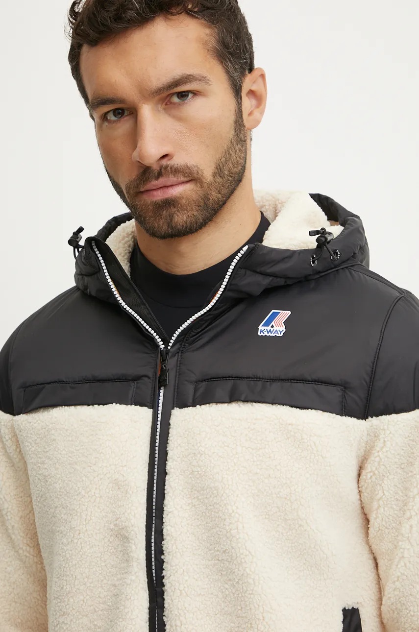 Μπουφάν K-Way χρώμα: μπεζ, K71341W φωτογραφία