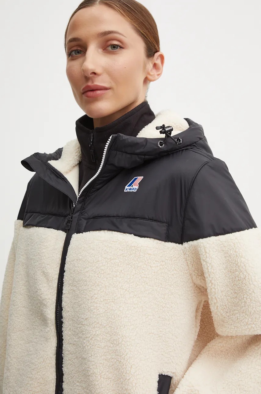 Μπουφάν K-Way χρώμα: μπεζ, K71341W φωτογραφία