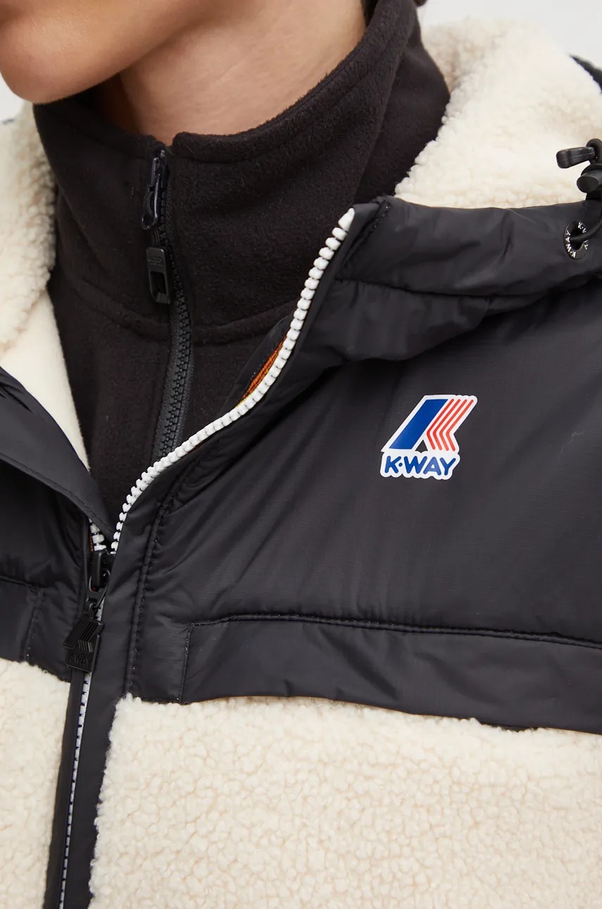 Μπουφάν K-Way χρώμα: μπεζ, K71341W φωτογραφία