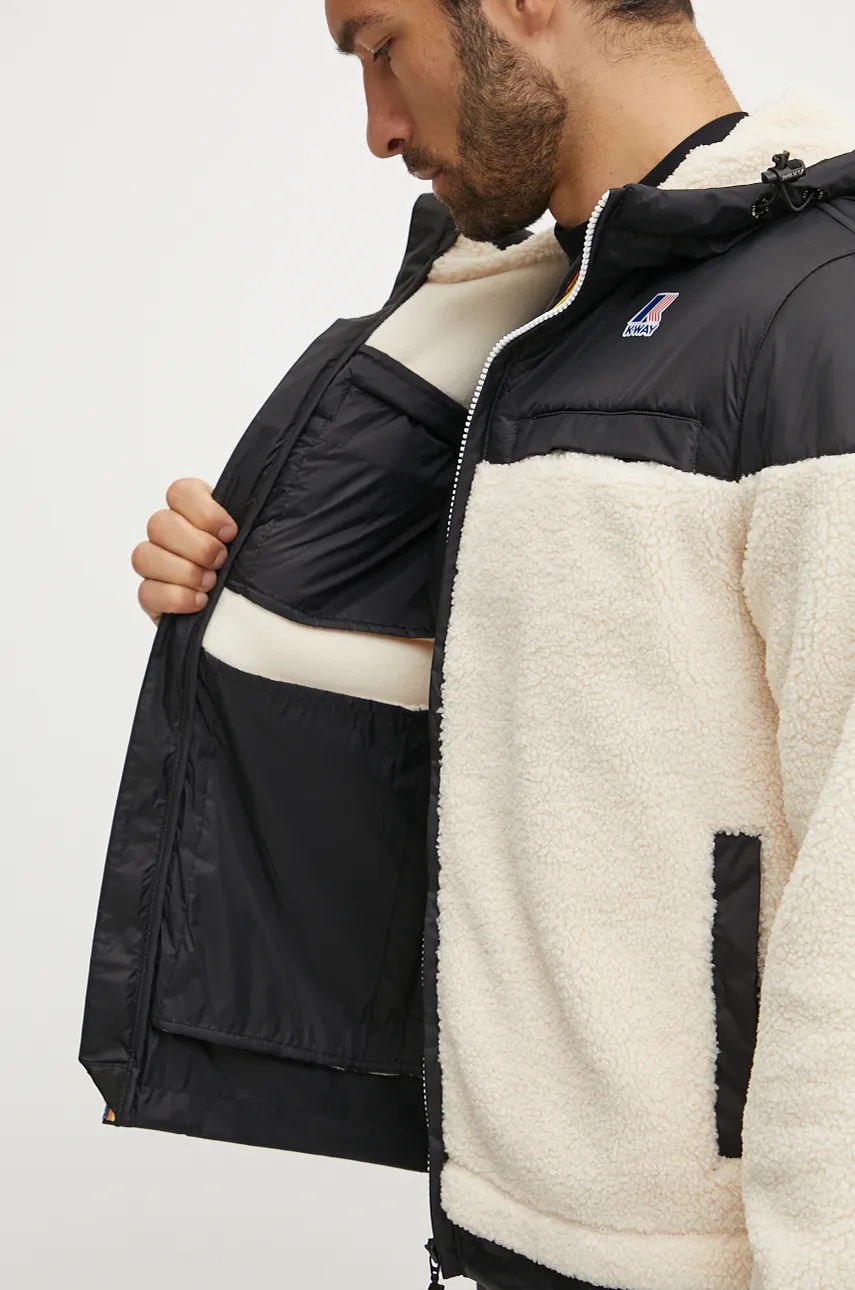 Μπουφάν K-Way χρώμα: μπεζ, K71341W φωτογραφία