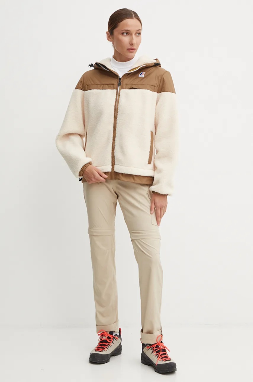 Μπουφάν K-Way χρώμα: μπεζ, K71341W φωτογραφία