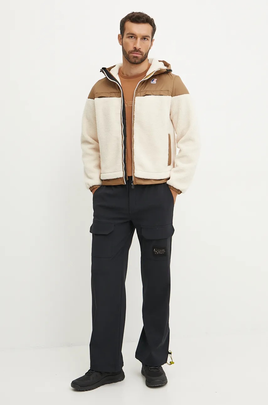 Μπουφάν K-Way χρώμα: μπεζ, K71341W φωτογραφία