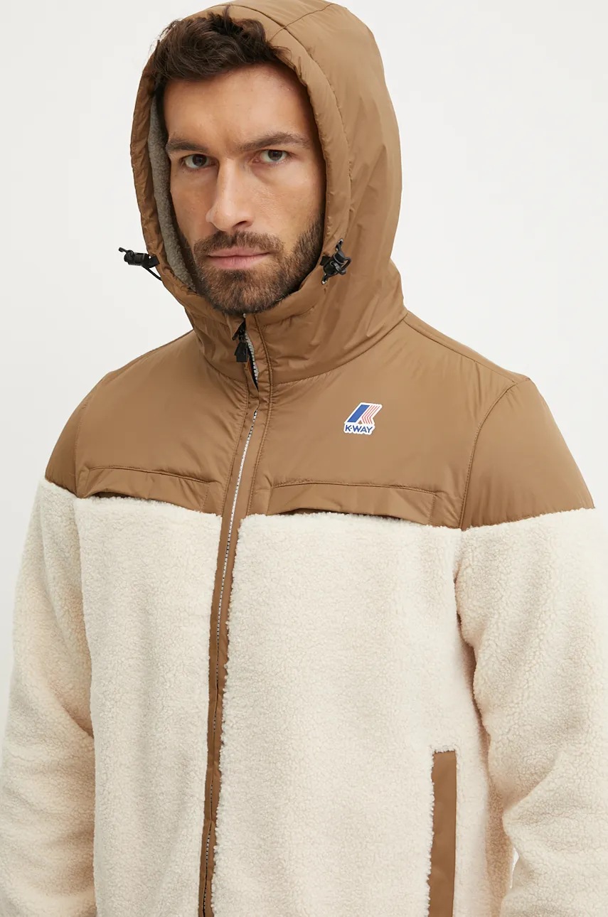 Μπουφάν K-Way χρώμα: μπεζ, K71341W φωτογραφία