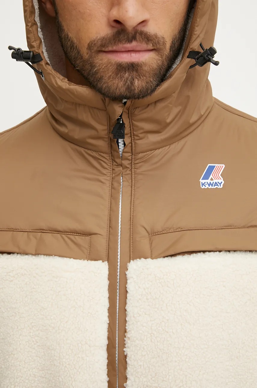 Μπουφάν K-Way χρώμα: μπεζ, K71341W φωτογραφία