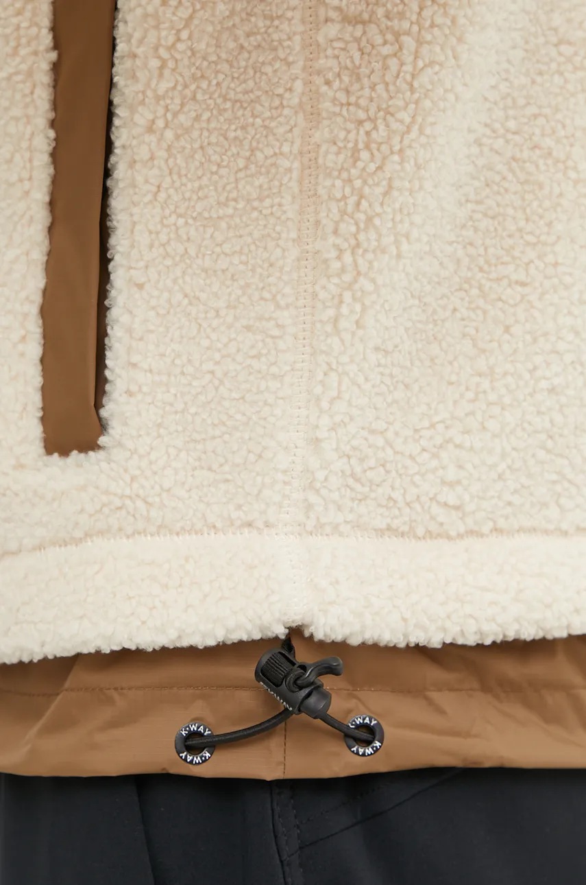 Μπουφάν K-Way χρώμα: μπεζ, K71341W φωτογραφία