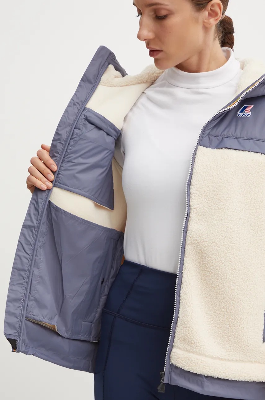 Μπουφάν K-Way χρώμα: μπεζ, K71341W φωτογραφία