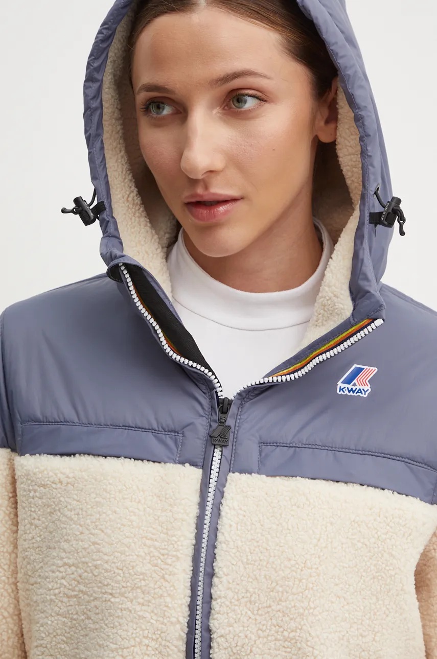 Μπουφάν K-Way χρώμα: μπεζ, K71341W φωτογραφία