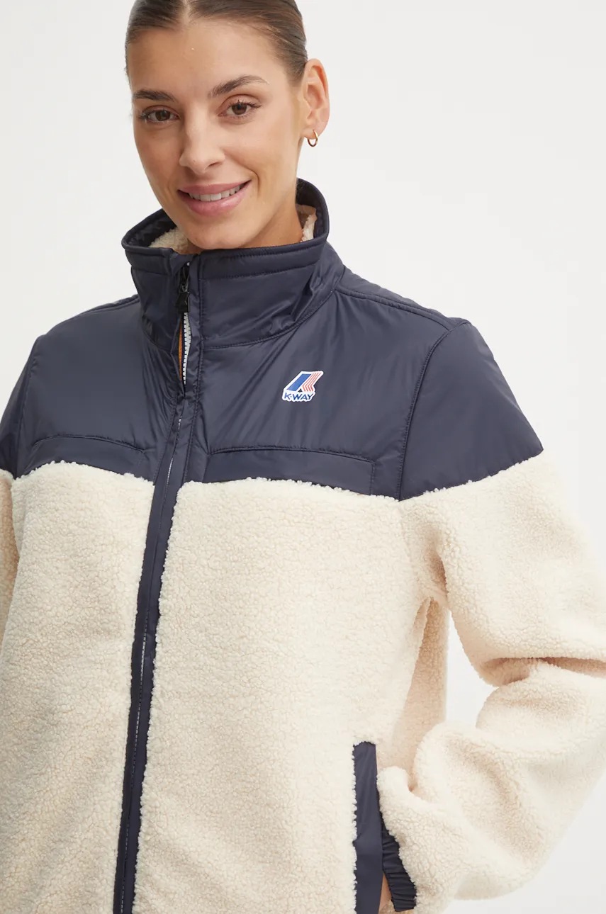 Μπουφάν K-Way χρώμα: μπεζ, K71342W φωτογραφία