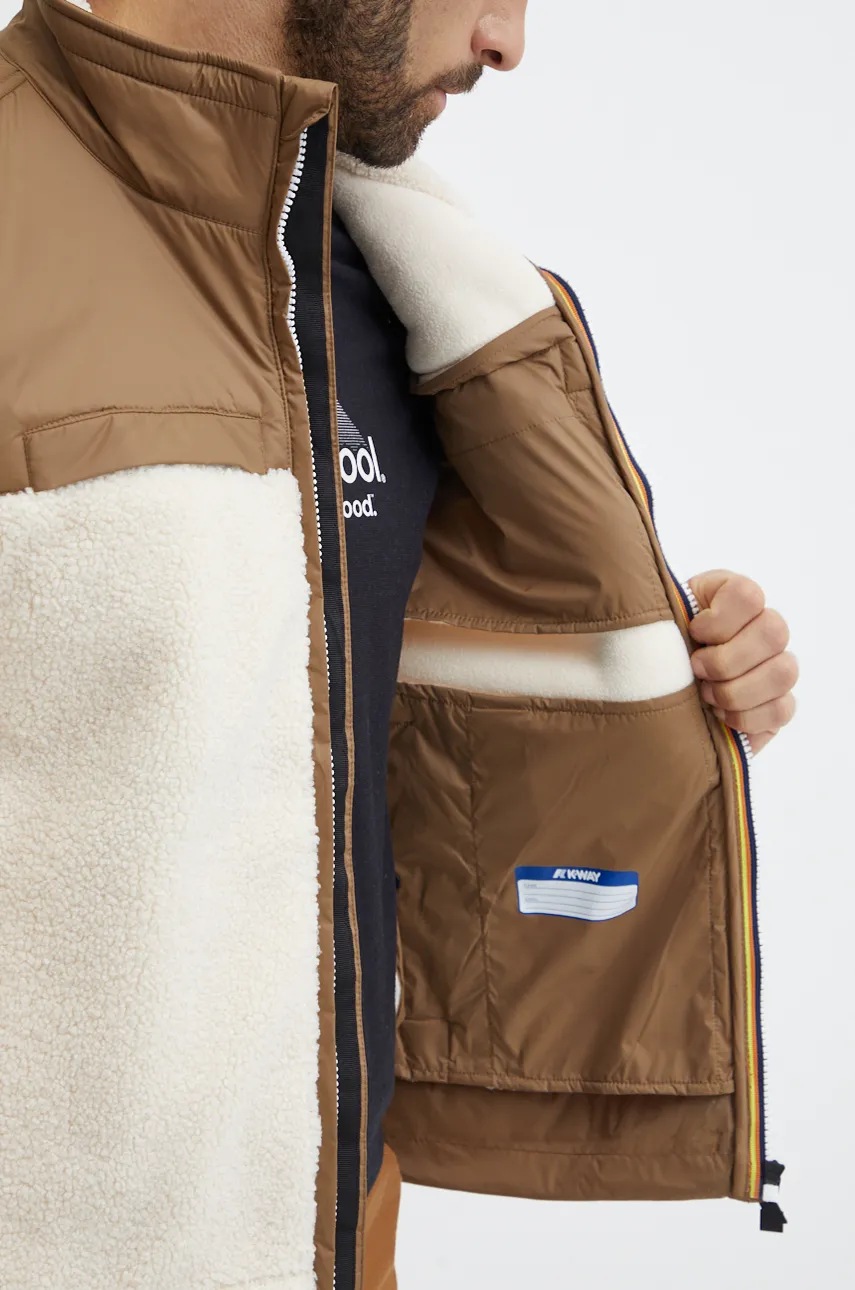 Μπουφάν K-Way χρώμα: μπεζ, K71342W φωτογραφία