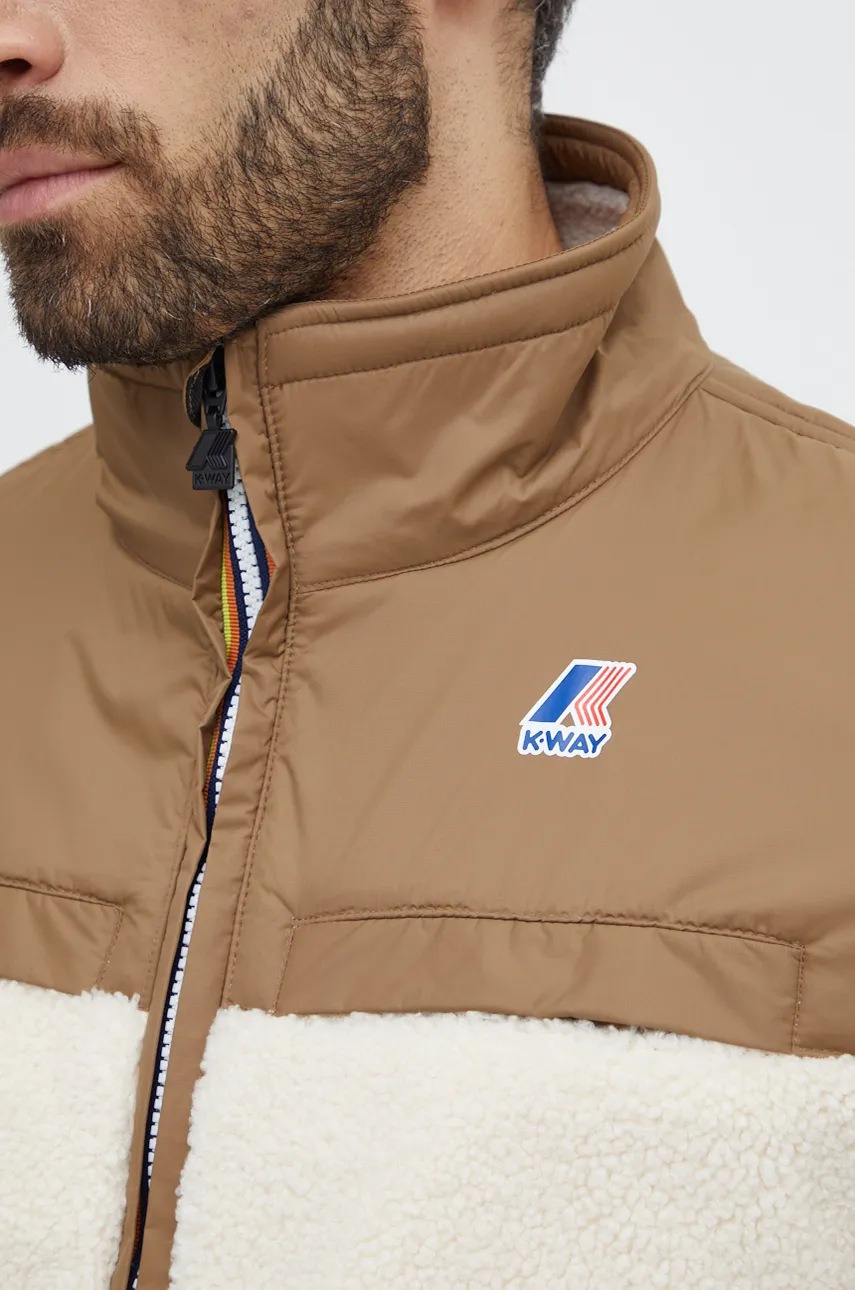 Μπουφάν K-Way χρώμα: μπεζ, K71342W φωτογραφία