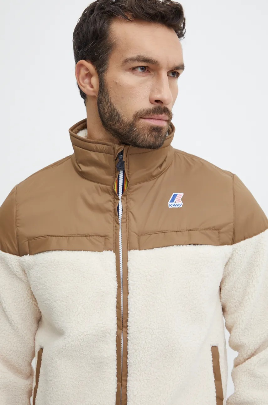 Μπουφάν K-Way χρώμα: μπεζ, K71342W φωτογραφία