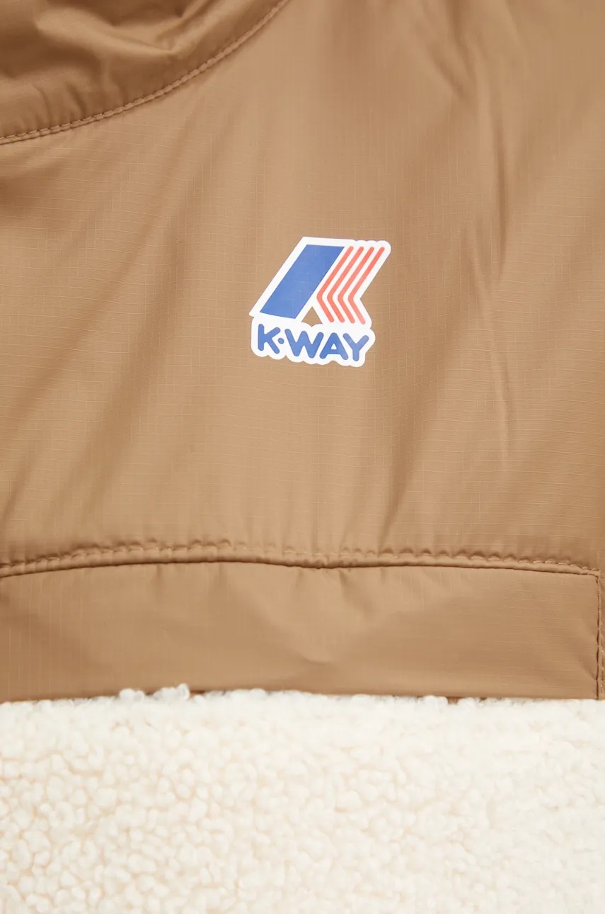 Μπουφάν K-Way χρώμα: μπεζ, K71342W φωτογραφία