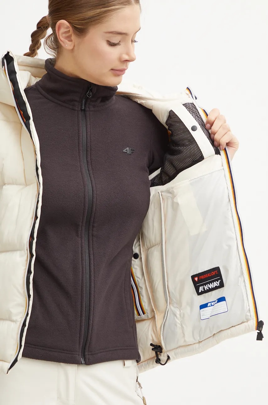 Μπουφάν K-Way χρώμα: μπεζ, K3126WW φωτογραφία