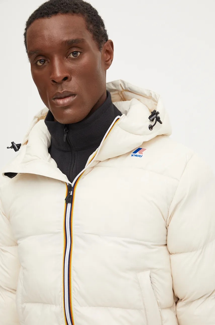 Μπουφάν K-Way χρώμα: μπεζ, K3126WW φωτογραφία