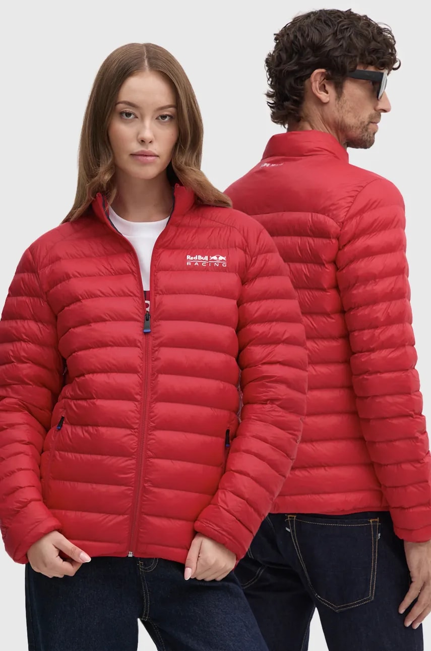 Red Bull Racing x Pepe Jeans geaca culoarea rosu, de iarna, RU400001 Red Bull Racing x Pepe Jeans geaca culoarea rosu, de iarna, RU400001