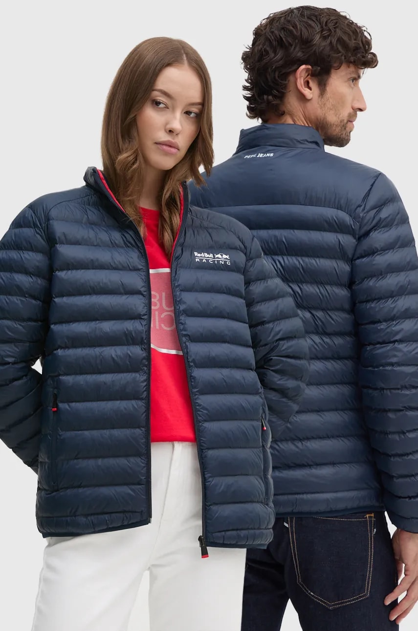 Red Bull Racing x Pepe Jeans geaca culoarea albastru marin, de iarna, RU400001 Red Bull Racing x Pepe Jeans geaca culoarea albastru marin, de iarna, RU400001