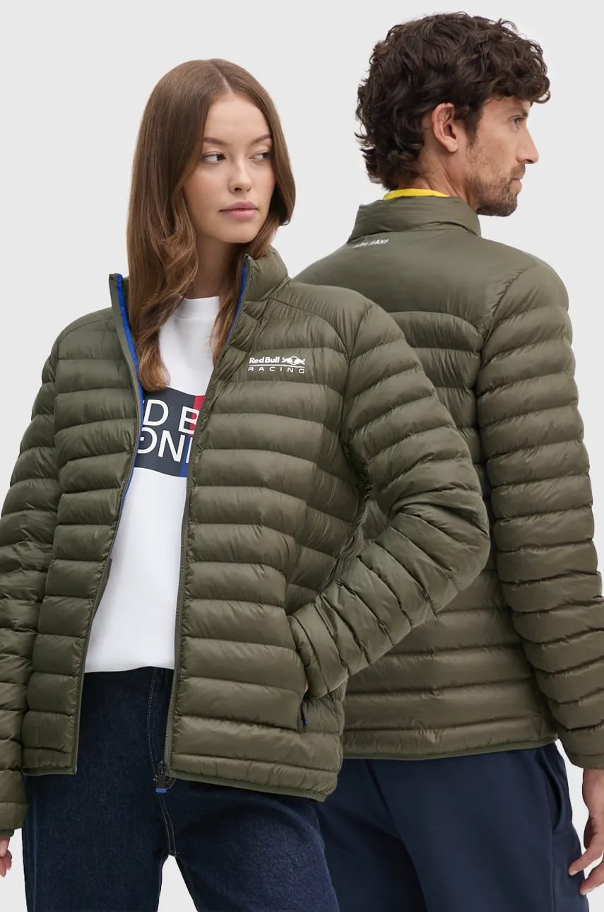 Red Bull Racing x Pepe Jeans geaca culoarea verde, de iarna, RU400001 Red Bull Racing x Pepe Jeans geaca culoarea verde, de iarna, RU400001