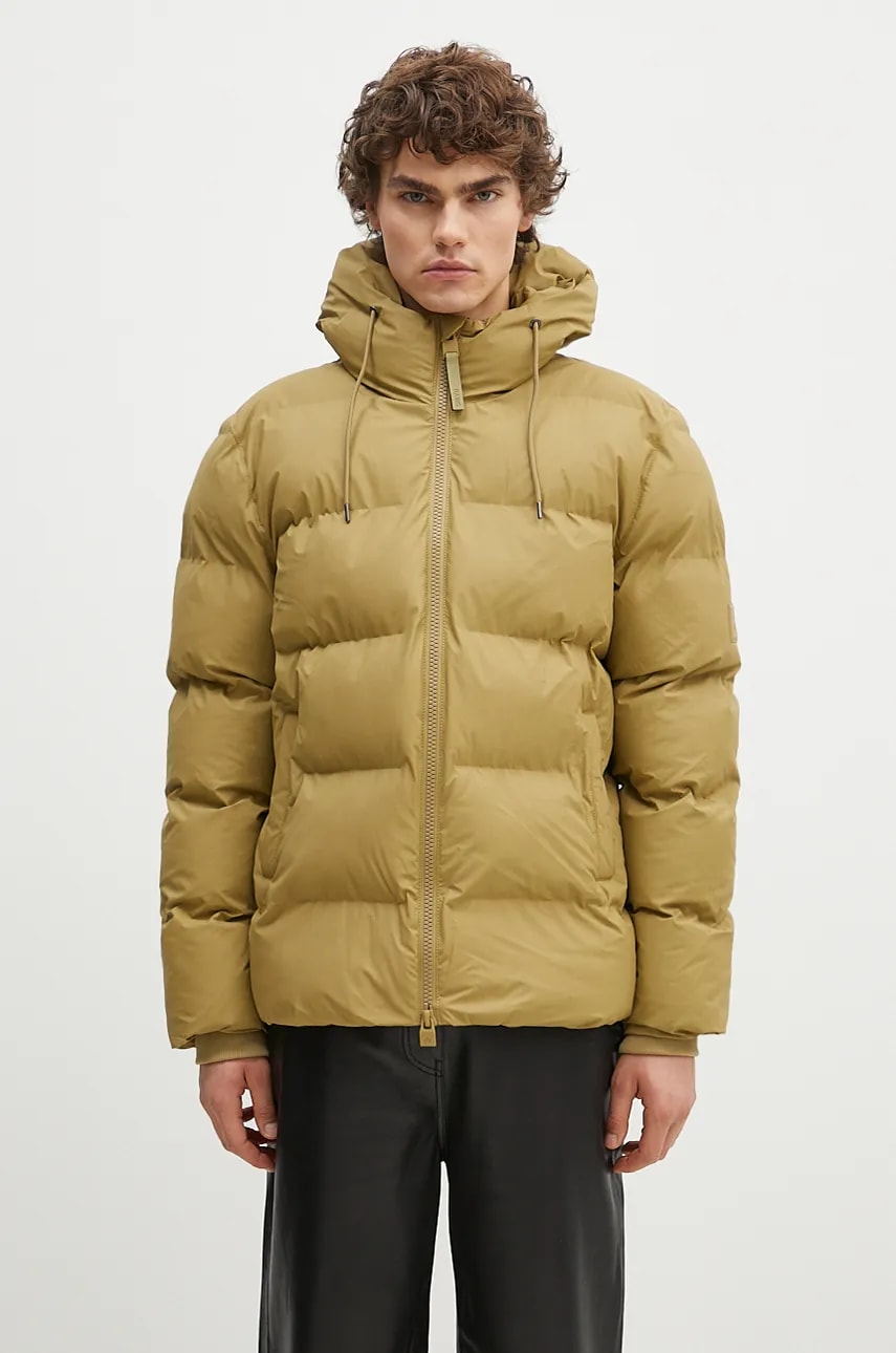 Rains geacă Alta Puffer Jacket W3T3 culoarea verde, de iarna, oversize, 15120.44