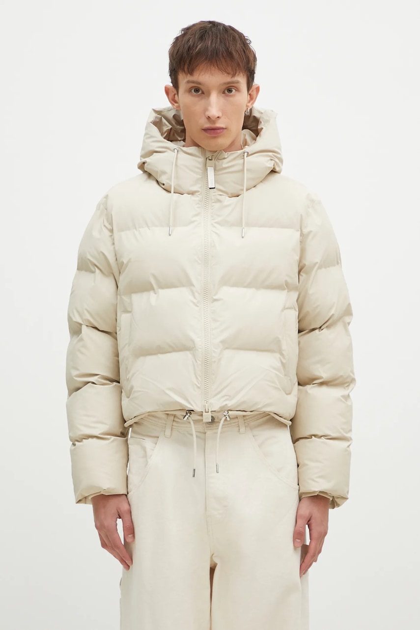 Rains geacă Alta Short Puffer Jacket W3T3 culoarea bej, de iarnă, 15150.26