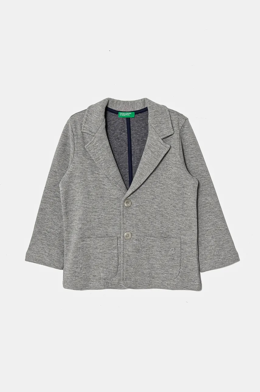 United Colors of Benetton sacou copii culoarea gri, 3F1YG600E