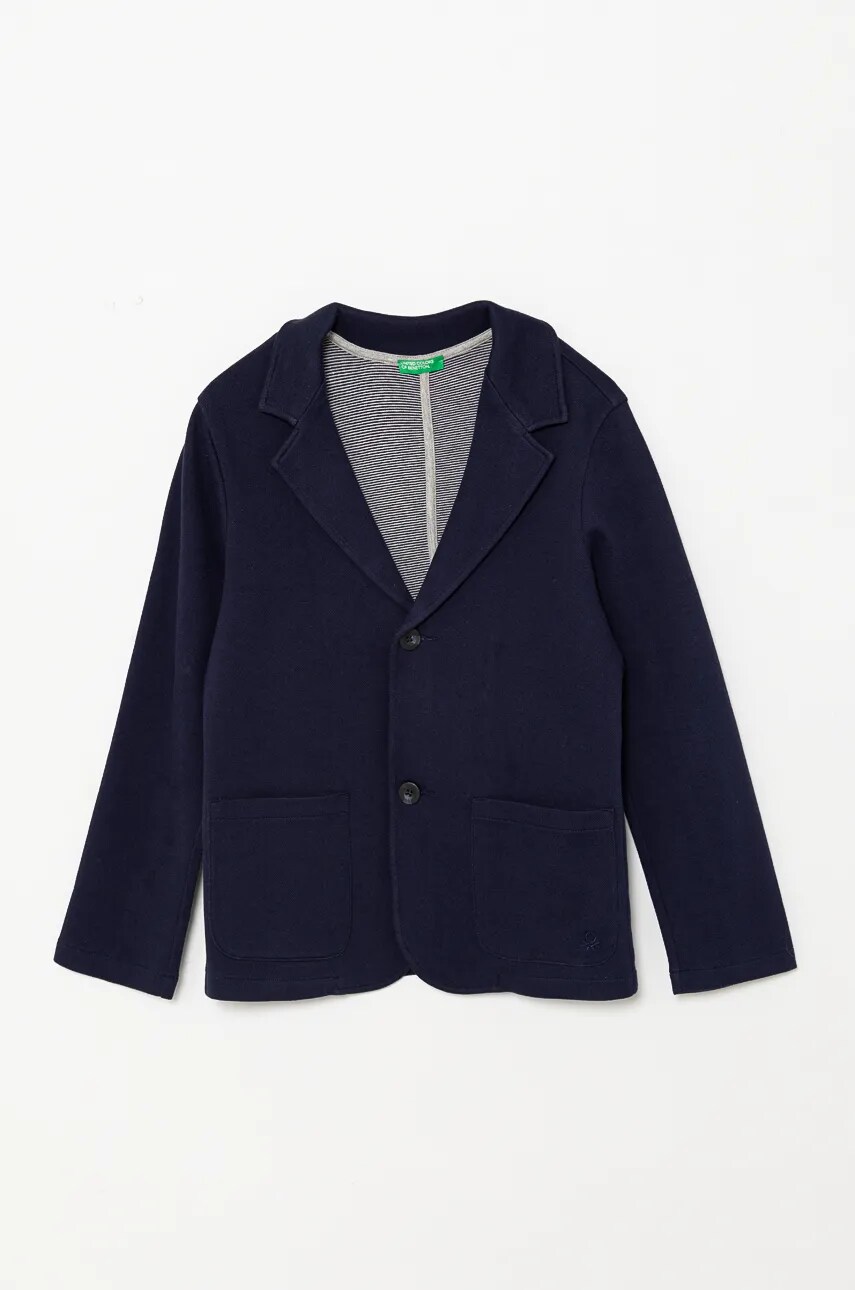 United Colors of Benetton sacou copii culoarea albastru marin, 3F1YC600H
