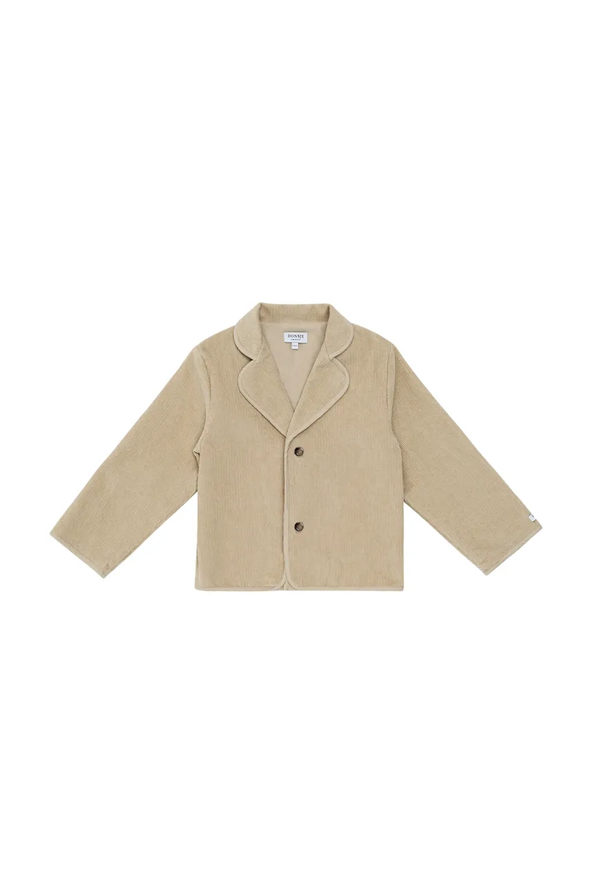 Детский хлопковый пиджак Donsje Braas Blazer Bear цвет бежевый 4083301 Детский хлопковый пиджак Donsje Braas Blazer Bear цвет бежевый 4083301