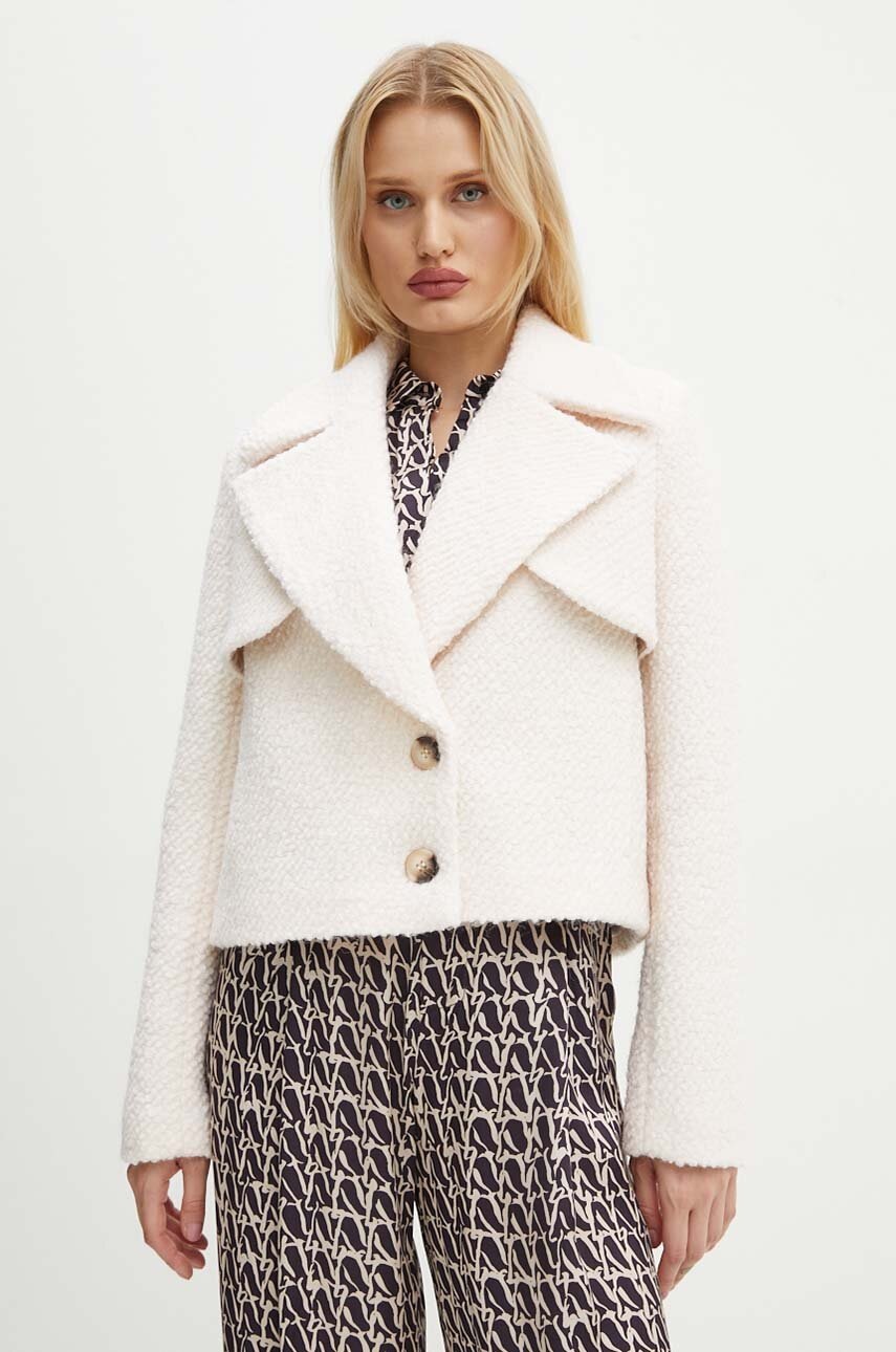 

Вълнено яке Bruuns Bazaar GazaniaBBNovis jacket в бежово преходен модел BBW4067, Бежов