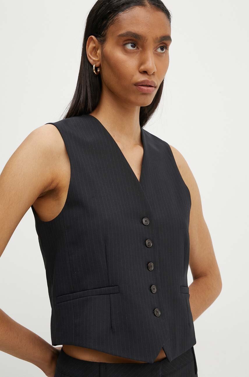 Γιλέκο από μείγμα μαλλιού Herskind Mister χρώμα: ναυτικό μπλε, 5217134 φωτογραφία