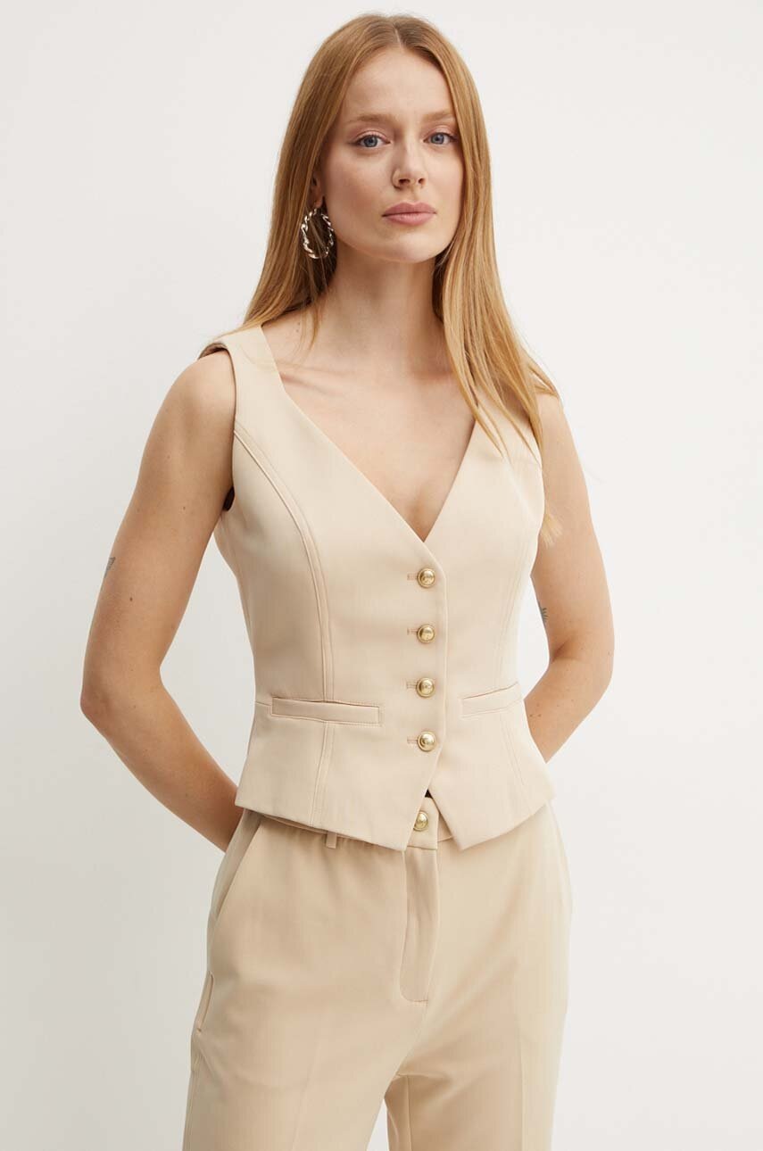 

Елек Guess FATIMA в бежово с едно копче W4YN53 WFWX2, Бежов