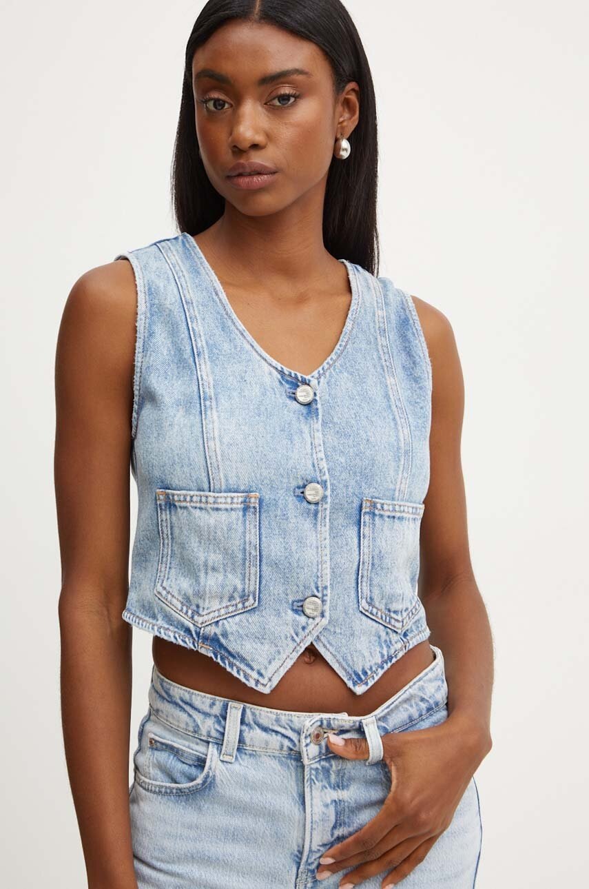 

Дънков елек Miss Sixty WAISTCOAT в синьо с едно копче 6L2WJ0520000, Син