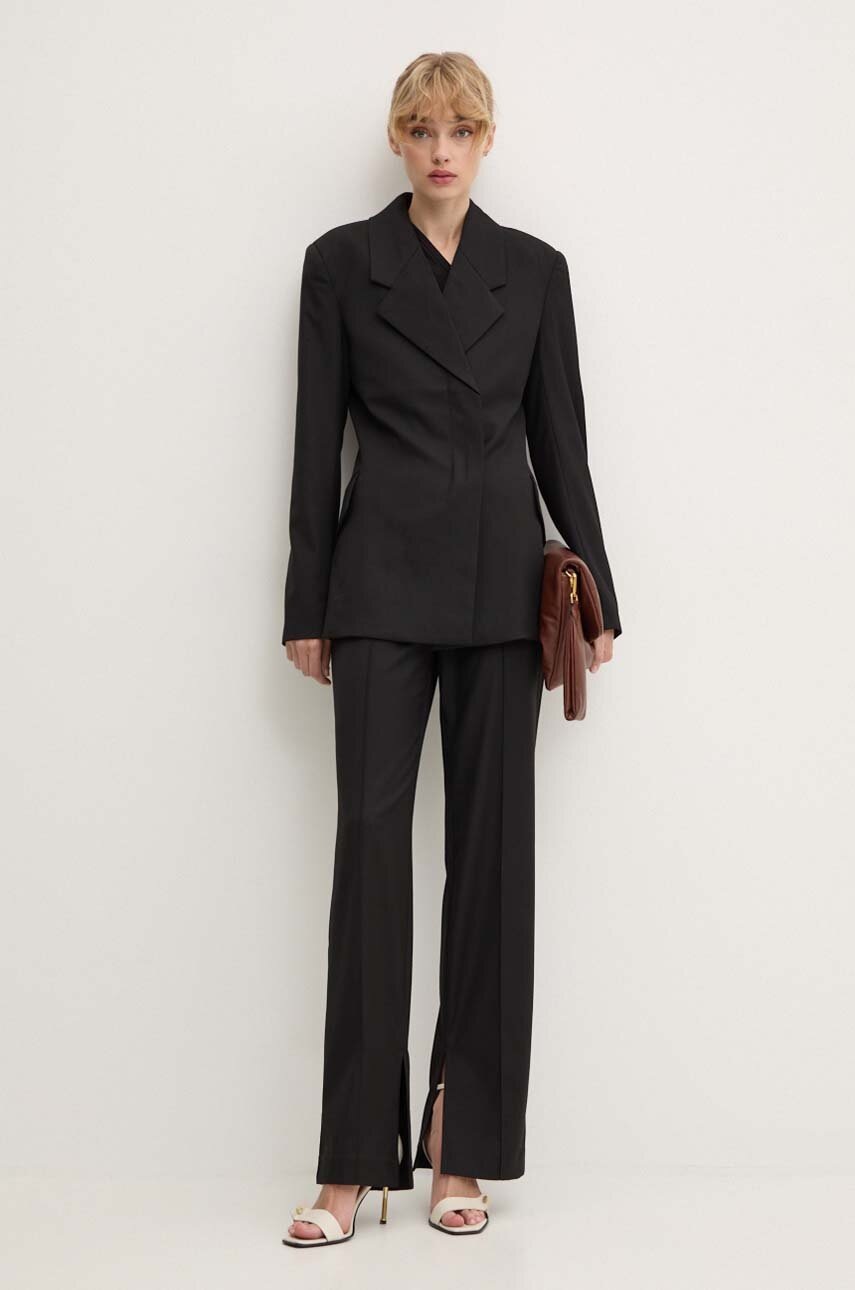 Μπλέιζερ με μίγμα μαλλιού Remain Fitted Blazer χρώμα: μαύρο, 501915100 φωτογραφία