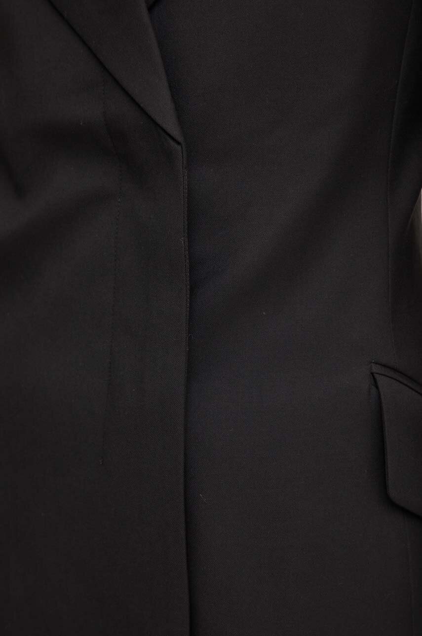 Μπλέιζερ με μίγμα μαλλιού Remain Fitted Blazer χρώμα: μαύρο, 501915100 φωτογραφία