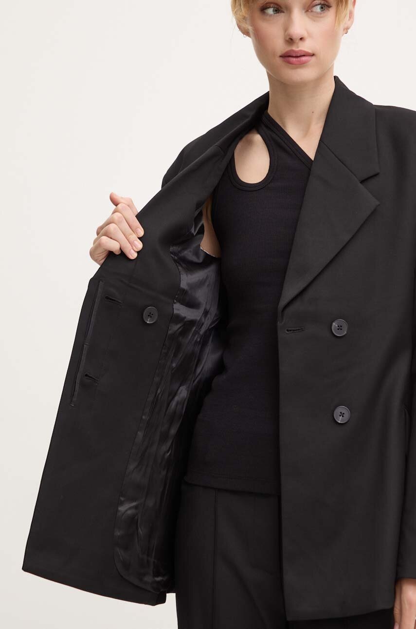 Μπλέιζερ με μίγμα μαλλιού Remain Fitted Blazer χρώμα: μαύρο, 501915100 φωτογραφία