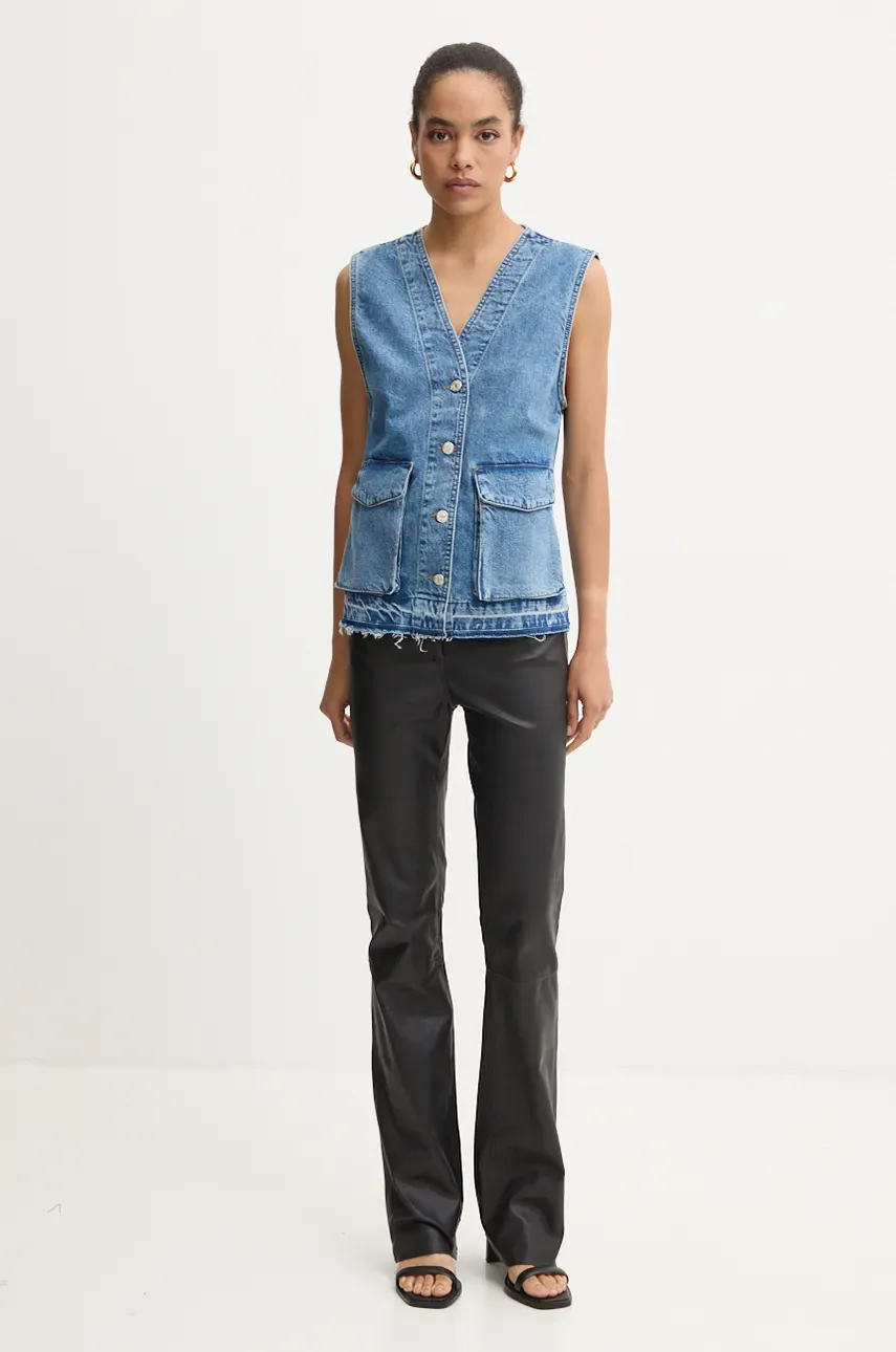 Джинсовый жилет Moschino Jeans однобортный 1001.8221 Джинсовый жилет Moschino Jeans однобортный 1001.8221