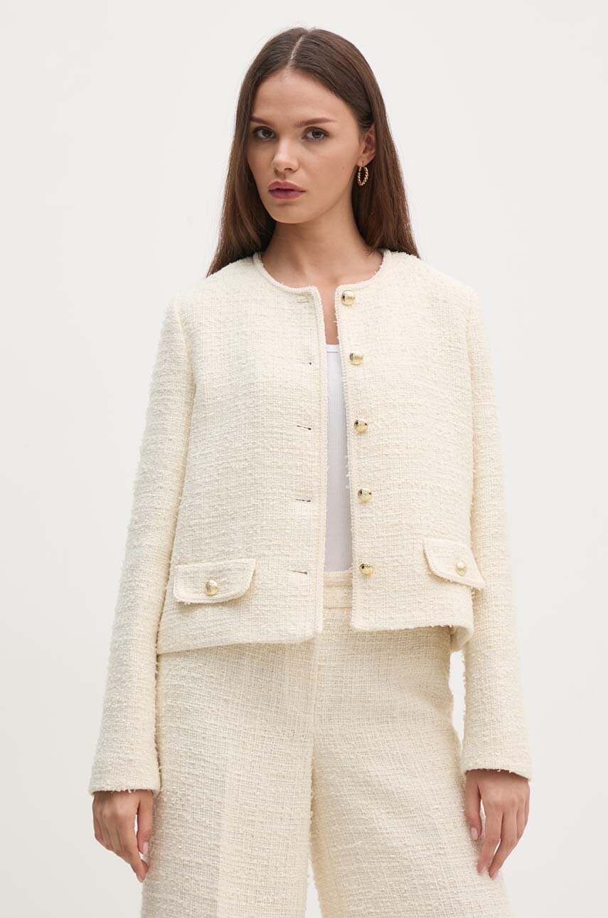 Joop! sacou culoarea bej, un singur rand de nasturi, neted, 30043077