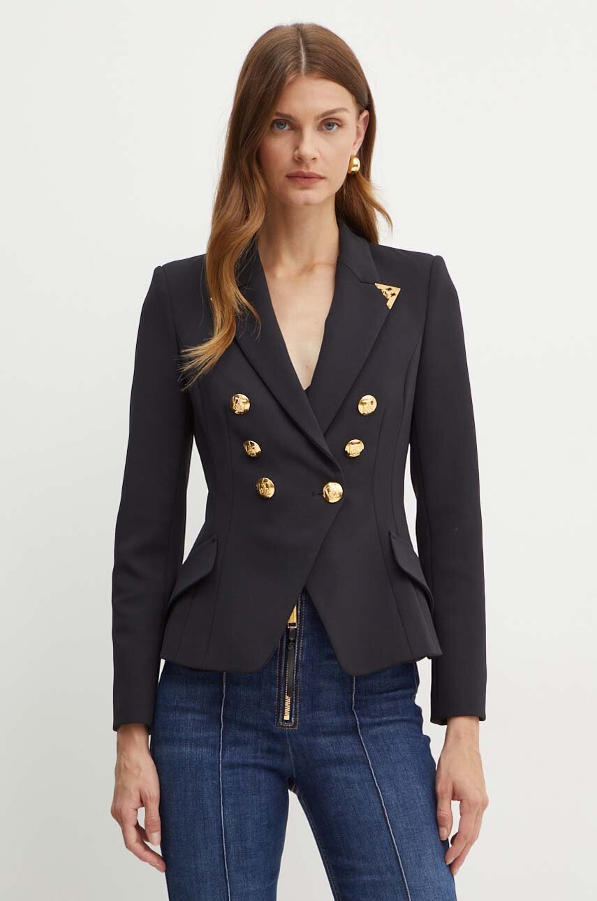 

Сако Elisabetta Franchi в черно с двуредно закопчаване с изчистен дизайн GI09546E2, Черен