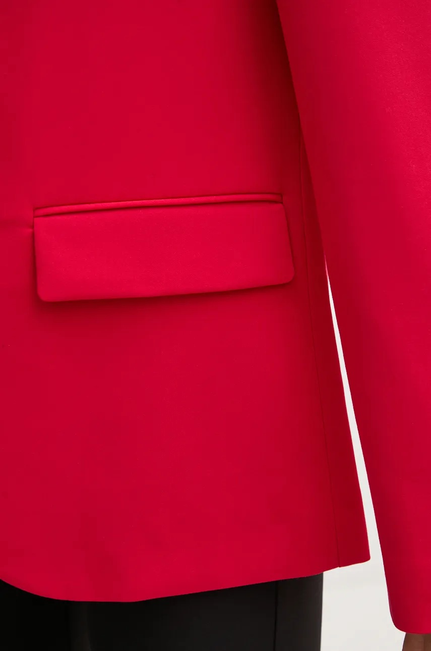 Піджак United Colors of Benetton колір червоний однобортний однотонний 2OIGDW02B 